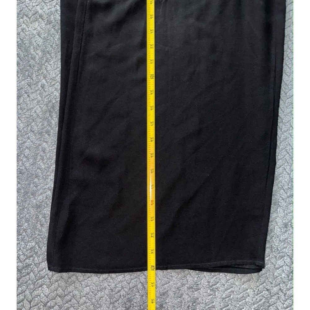 Eileen Fisher Black Silk Wide Leg Cropped Pants Lagenlook Size Medium - Picture 9 of 9